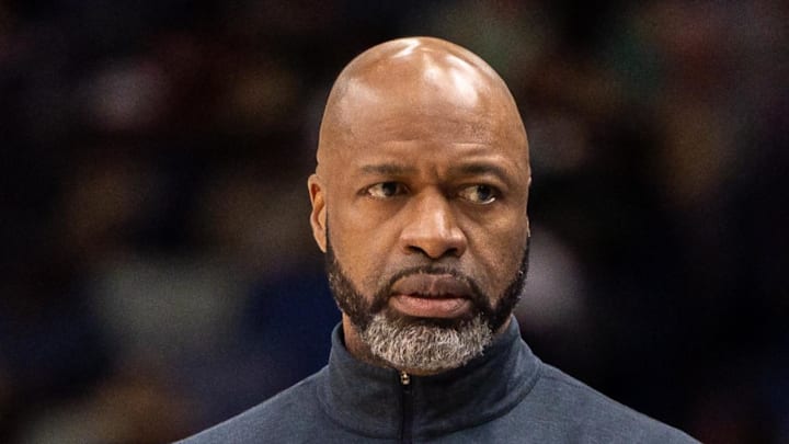 Orlando Magic Head Coach Jamahl Mosley looks on. Orlando Magic Head Coach Jamahl Mosley looks on.