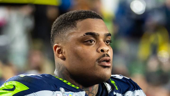 Seattle Seahawks defensive tackle Byron Murphy II looks on