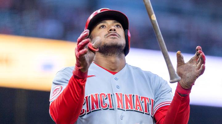 Cincinnati Reds center fielder Dane Myers (17) reacts Cincinnati Reds center fielder Dane Myers (17) reacts