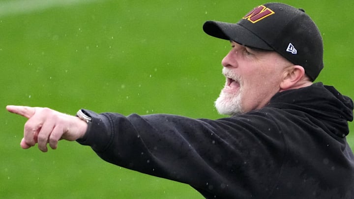 Washington Commanders head coach Dan Quinn Mandatory Credit: Kirby Lee-Imagn Images