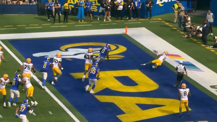 Love threw a bizarre pick-six as he attempted to avoid a safety