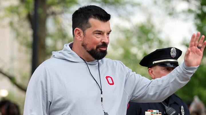 Apr 18, 2026; Columbus, OH, USA; Ohio State head coach Ryan Day greets fans before the annual spring game at Ohio Stadium. Mandatory Credit: Joseph Maiorana-Imagn Images Apr 18, 2026; Columbus, OH, USA; Ohio State head coach Ryan Day greets fans before the annual spring game at Ohio Stadium. Mandatory Credit: Joseph Maiorana-Imagn Images