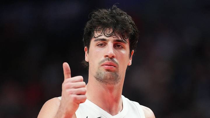 PORTLAND, OREGON - APRIL 10: Deni Avdija #8 of the Portland Trail Blazers gestures during the second half against the Los Angeles Clippers at Moda Center on April 10, 2026 in Portland, Oregon. (Photo by Soobum Im/Getty Images)