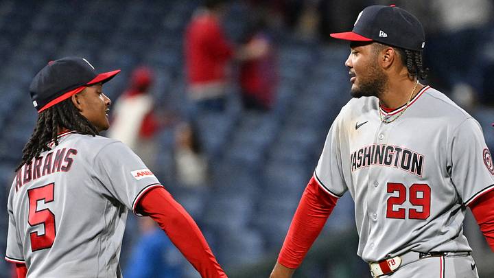 Washington Nationals shortstop CJ Abrams and outfielder James Wood Washington Nationals shortstop CJ Abrams and outfielder James Wood