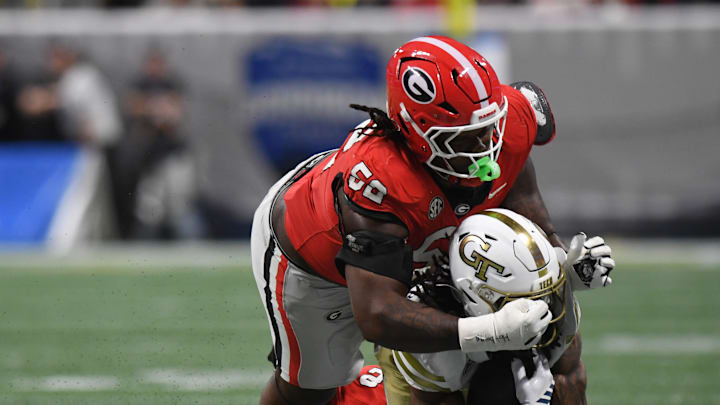 COLLEGE FOOTBALL: NOV 28 Invesco QQQ Atlanta Gridiron Classic Georgia vs Georgia Tech COLLEGE FOOTBALL: NOV 28 Invesco QQQ Atlanta Gridiron Classic Georgia vs Georgia Tech