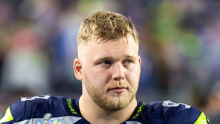 Seattle Seahawks defensive tackle Rylie Mills during Super Bowl LX