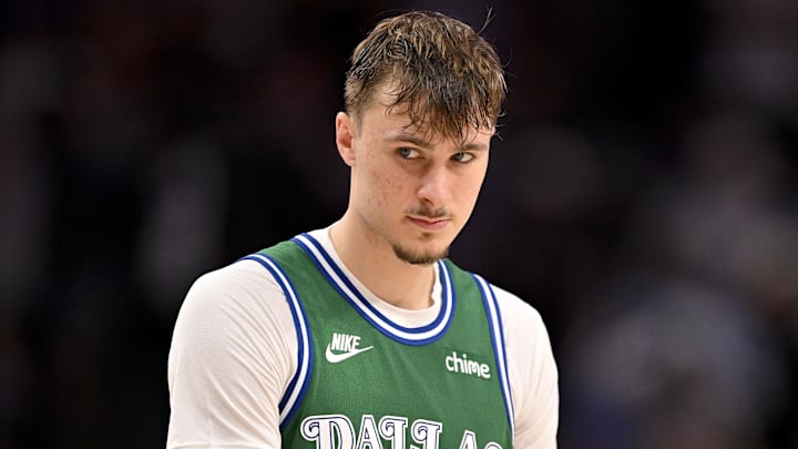 Oct 27, 2025; Dallas, Texas, USA; Dallas Mavericks forward Cooper Flagg (32) looks on during the second half against the Oklahoma City Thunder at the American Airlines Center. Mandatory Credit: Jerome Miron-Imagn Images Oct 27, 2025; Dallas, Texas, USA; Dallas Mavericks forward Cooper Flagg (32) looks on during the second half against the Oklahoma City Thunder at the American Airlines Center. Mandatory Credit: Jerome Miron-Imagn Images