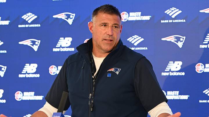 Jun 10, 2026; Foxborough, MA, USA; New England Patriots head coach Mike Vrabel holds a press conference before minicamp at Gillette Stadium. Mandatory Credit: Eric Canha-Imagn Images Jun 10, 2026; Foxborough, MA, USA; New England Patriots head coach Mike Vrabel holds a press conference before minicamp at Gillette Stadium. Mandatory Credit: Eric Canha-Imagn Images