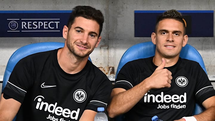 Alario (l.) und Borré (m.): Geht es gemeinsam nach Brasilien?