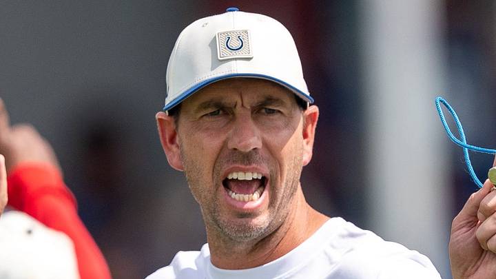 Indianapolis Colts head coach Shane Steichen yells directions