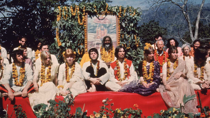 Beatles with Maharishi in India Beatles with Maharishi in India