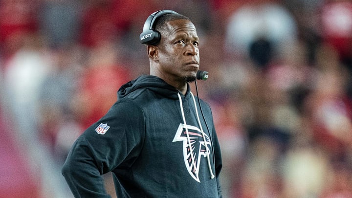 Atlanta Falcons head coach Raheem Morris is 11-15 in his season-plus with the Falcons, including 3-6 this year.