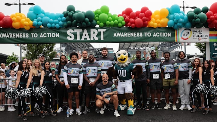 The Philadelphia Eagles held their 8th annual Autism Challenge and set a new record for money raised on May 17, 2025. The Philadelphia Eagles held their 8th annual Autism Challenge and set a new record for money raised on May 17, 2025.