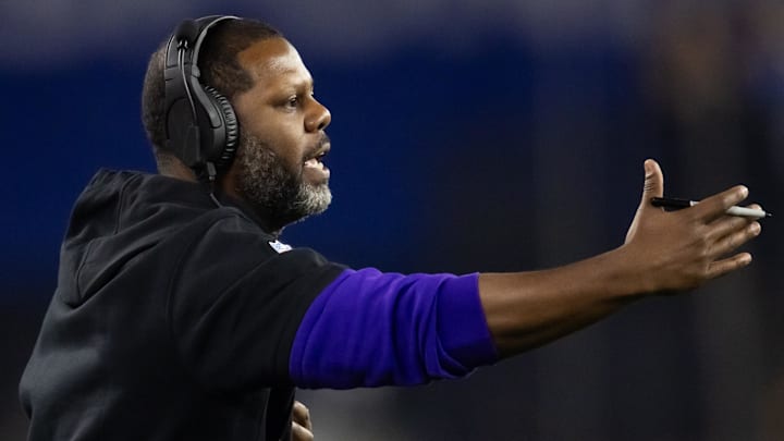Washington Commanders defensive coordinator Daronte Jones Washington Commanders defensive coordinator Daronte Jones