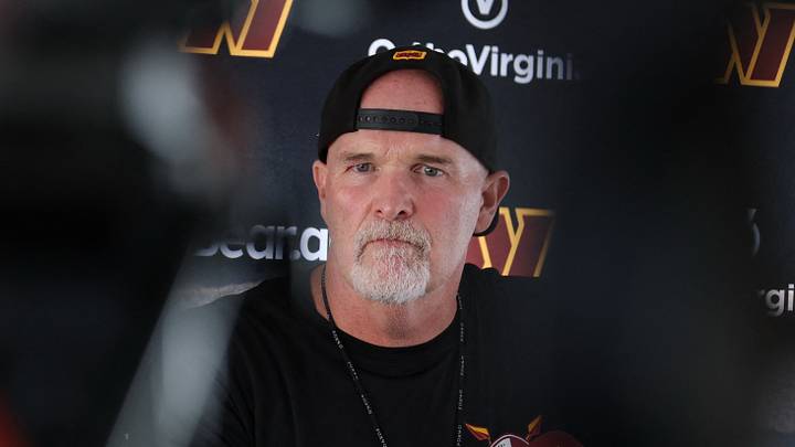 Ashburn, VA, USA: Washington Commanders head coach Dan Quinn speaks with the media at the BigBear.ai Performance Center at Commanders Park. Mandatory Credit: Geoff Burke-Imagn Images Ashburn, VA, USA: Washington Commanders head coach Dan Quinn speaks with the media at the BigBear.ai Performance Center at Commanders Park. Mandatory Credit: Geoff Burke-Imagn Images