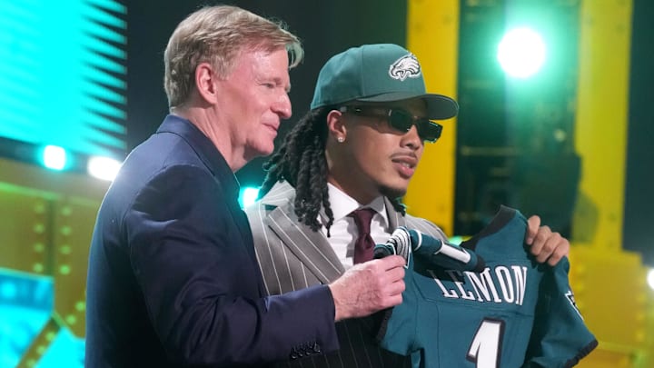 The Eagles traded up to draft receiver Makai Lemon over the Steelers.