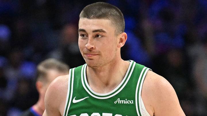 Apr 26, 2026; Philadelphia, Pennsylvania, USA; Boston Celtics guard Payton Pritchard (11) reacts after making a three point basket against the Philadelphia 76ers during the second half at Xfinity Mobile Arena. Mandatory Credit: Eric Hartline-Imagn Images