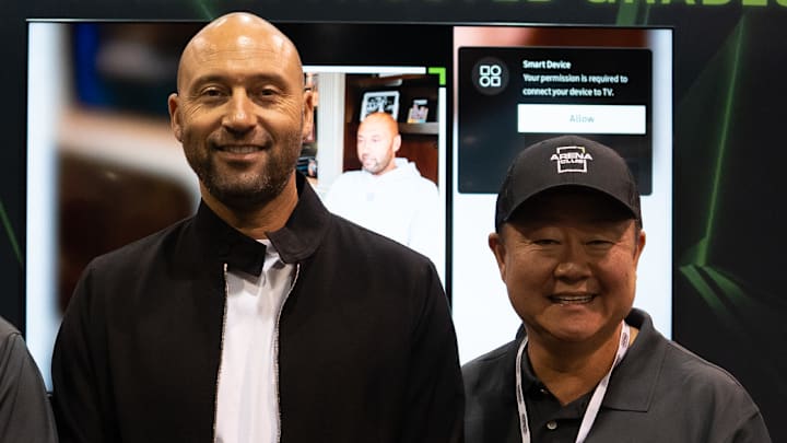 Derek Jeter (left) and Brian Lee for Arena Club