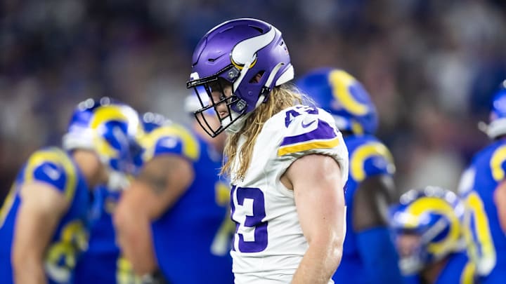 Minnesota Vikings linebacker Andrew Van Ginkel will miss Sunday's contest against the Atlanta Falcons. Minnesota Vikings linebacker Andrew Van Ginkel will miss Sunday's contest against the Atlanta Falcons.