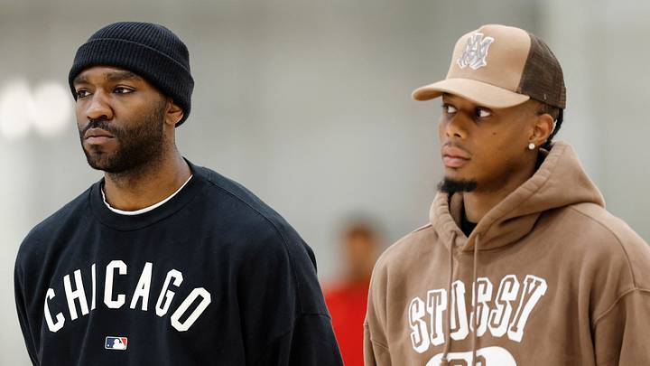 Jun 17, 2026; Chicago, Il, USA; Chicago Bulls forward Patrick
Williams (L) and forward-guard Isaac
Okoro (R) attend new Chicago Bulls head coach Tiago Splitter press conference at Advocate Center. Mandatory Credit: Kamil Krzaczynski-Imagn Images Jun 17, 2026; Chicago, Il, USA; Chicago Bulls forward Patrick
Williams (L) and forward-guard Isaac
Okoro (R) attend new Chicago Bulls head coach Tiago Splitter press conference at Advocate Center. Mandatory Credit: Kamil Krzaczynski-Imagn Images