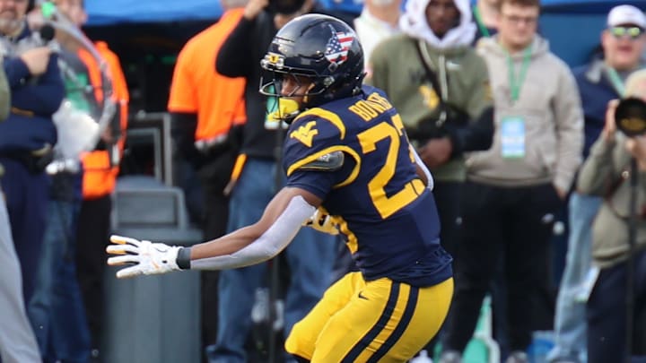 West Virginia University running back Cyncir Bowers West Virginia University running back Cyncir Bowers