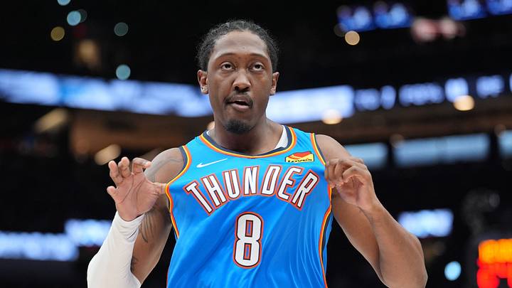 Oct 20, 2026; San Antonio, Texas, USA; Oklahoma City Thunder guard Jalen Williams (8) looks to the fans in the first half against the San Antonio Spurs at Frost Bank Center. Mandatory Credit: Daniel Dunn-Imagn Images Oct 20, 2026; San Antonio, Texas, USA; Oklahoma City Thunder guard Jalen Williams (8) looks to the fans in the first half against the San Antonio Spurs at Frost Bank Center. Mandatory Credit: Daniel Dunn-Imagn Images