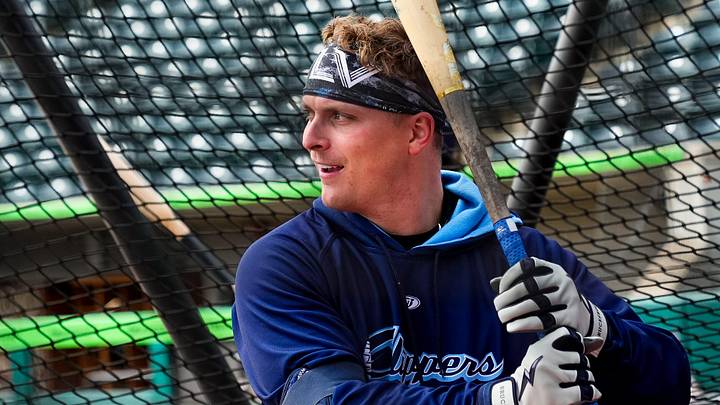 Columbus Clippers’s Cooper Ingle watches the ball during practice at Huntington Park on Wednesday, March 25, 2026 in Columbus, OH. Columbus Clippers’s Cooper Ingle watches the ball during practice at Huntington Park on Wednesday, March 25, 2026 in Columbus, OH.