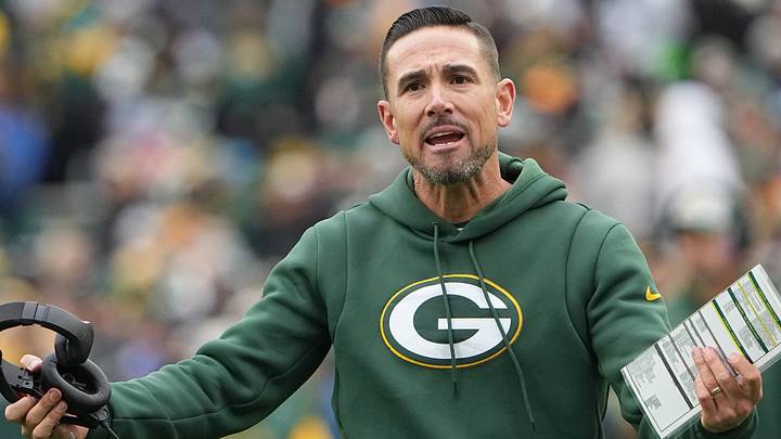 Green Bay Packers coach Matt LaFleur is shown during a loss to the Jets in 2022. Green Bay Packers coach Matt LaFleur is shown during a loss to the Jets in 2022.