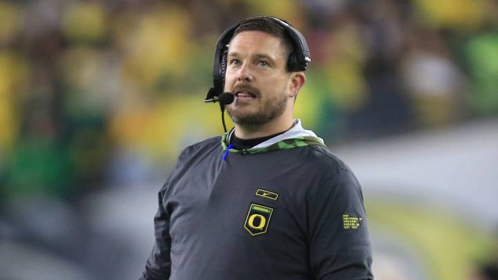 Oregon coach Dan Lanning looks at the scoreboard during the second half against Washington Saturday, Nov. 12, 2022, at Autzen Stadium in Eugene, Ore.
Ncaa Football Oregon Washington Football Washington At Oregon Oregon coach Dan Lanning looks at the scoreboard during the second half against Washington Saturday, Nov. 12, 2022, at Autzen Stadium in Eugene, Ore.
Ncaa Football Oregon Washington Football Washington At Oregon