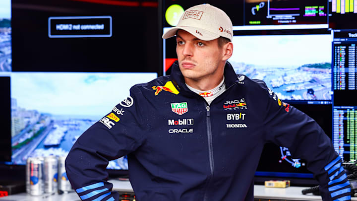Max Verstappen of the Netherlands and Oracle Red Bull Racing prepares to drive in the garage during practice ahead of the F1 Grand Prix of Monaco at Circuit de Monaco on May 24, 2024 in Monte-Carlo, Monaco.
