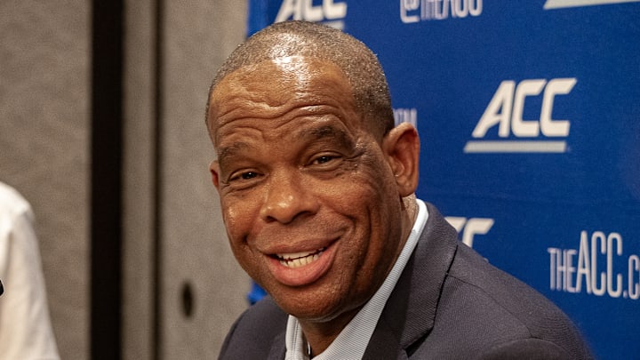 North Carolina head coach Hubert Davis at the 2025 ACC Tipoff