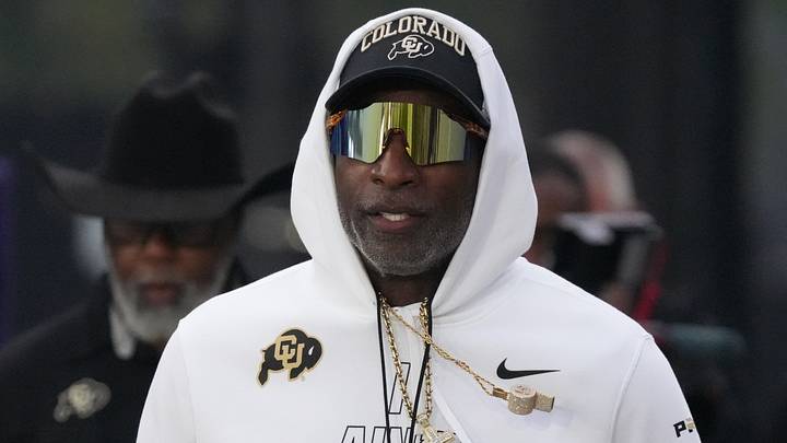 Sep 19, 2026; Evanston, Illinois, USA; Colorado Buffaloes head coach Deion Sanders takes the field with his team for warmups before the game against the Northwestern Wildcats at Northwestern Medicine Field at Martin Stadium. Mandatory Credit: David Banks-Imagn Images Sep 19, 2026; Evanston, Illinois, USA; Colorado Buffaloes head coach Deion Sanders takes the field with his team for warmups before the game against the Northwestern Wildcats at Northwestern Medicine Field at Martin Stadium. Mandatory Credit: David Banks-Imagn Images