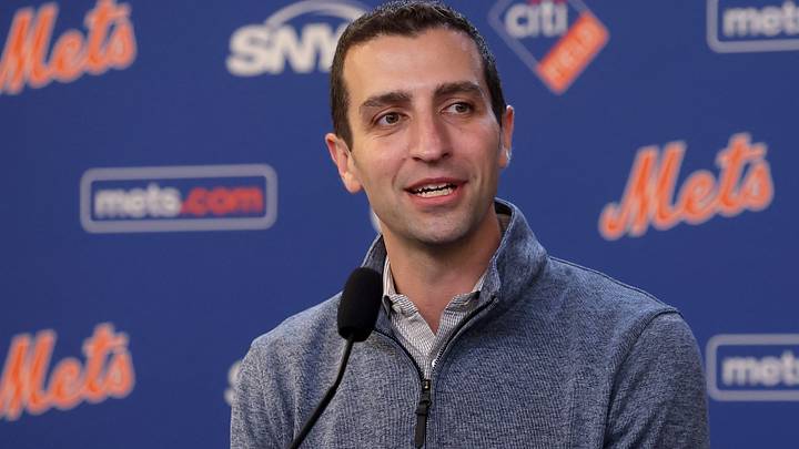New York Mets president of baseball operations David Stearns speaks to the media about the MLB trade deadline before a game against the Minnesota Twins at Citi Field. Mandatory Credit: Brad Penner-USA TODAY Sports New York Mets president of baseball operations David Stearns speaks to the media about the MLB trade deadline before a game against the Minnesota Twins at Citi Field. Mandatory Credit: Brad Penner-USA TODAY Sports