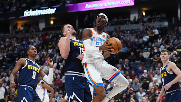 SGA beat out Nikola Jokic for his first NBA MVP award. SGA beat out Nikola Jokic for his first NBA MVP award.