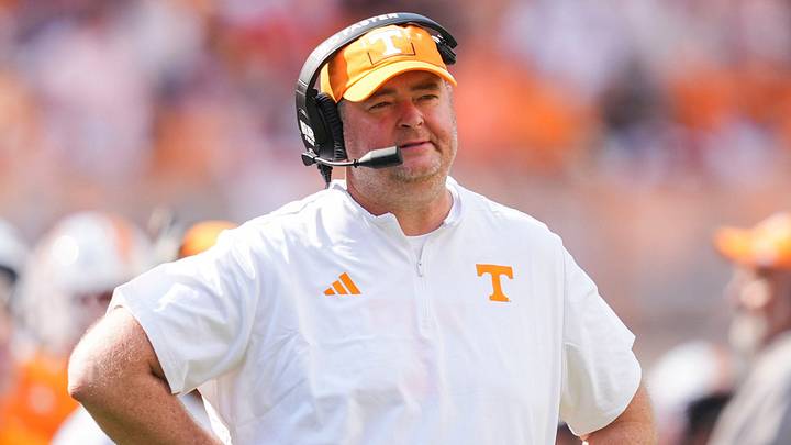 Tennessee coach Josh Heupel during a Tennessee football game against Furman at Neyland Stadium in Knoxville, Tenn., on Sept. 5, 2026.