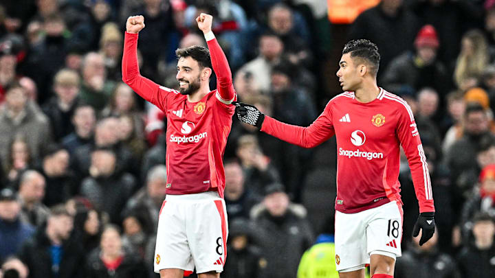 Bruno Fernandes (left) will lead Manchester United against Real Sociedad. Bruno Fernandes (left) will lead Manchester United against Real Sociedad.