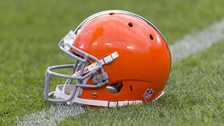 Aug 16, 2012; Green Bay, WI, USA; A Cleveland Browns helmet sits on the field during warmups prior to the game against the Green Bay Packers at Lambeau Field. The Browns defeated the Packers 35-10. Mandatory Credit: Jeff Hanisch-Imagn Images Aug 16, 2012; Green Bay, WI, USA; A Cleveland Browns helmet sits on the field during warmups prior to the game against the Green Bay Packers at Lambeau Field. The Browns defeated the Packers 35-10. Mandatory Credit: Jeff Hanisch-Imagn Images