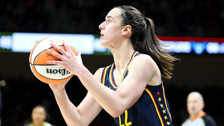 May 3, 2024; Dallas, Texas, USA; Indiana Fever guard Caitlin Clark (22) in action during the game.
