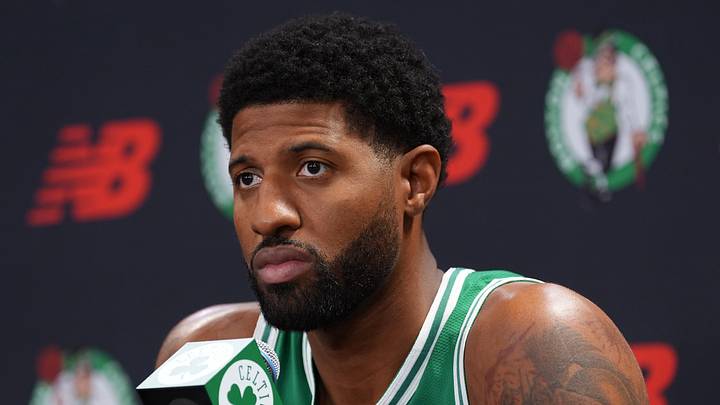 Boston Celtics forward Paul George (13). Boston Celtics forward Paul George (13).