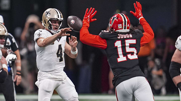 Atlanta Falcons outside linebacker Matthew Judon, a four-time Pro Bowler, has only 2.5 sacks this season.