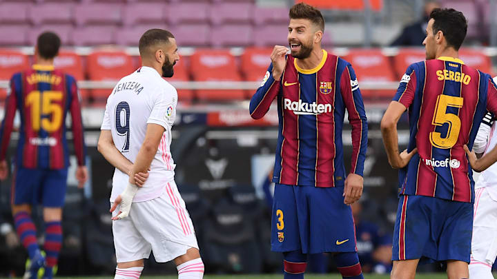 Benzema, Piqué y Busquets