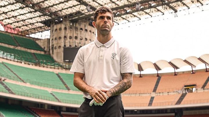 Christian Pulisic is the face of AC Milan's new golf range. Christian Pulisic is the face of AC Milan's new golf range.