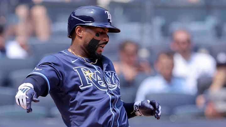 Tampa Bay's Yandy Diaz scored a run in the first inning Monday, but that was all they got in a 5-1 loss to the Los Angeles Angels. Tampa Bay's Yandy Diaz scored a run in the first inning Monday, but that was all they got in a 5-1 loss to the Los Angeles Angels.