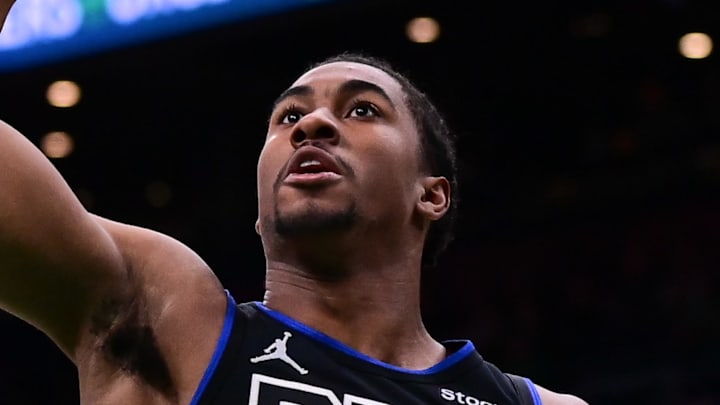 Dec 12, 2024; Boston, Massachusetts, USA; Detroit Pistons guard Jaden Ivey (23) in game action against the Boston Celtics during the first half at TD Garden. Mandatory Credit: Eric Canha-Imagn Images Dec 12, 2024; Boston, Massachusetts, USA; Detroit Pistons guard Jaden Ivey (23) in game action against the Boston Celtics during the first half at TD Garden. Mandatory Credit: Eric Canha-Imagn Images