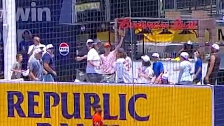 Rays fan comes down with two home run balls in the same inning.