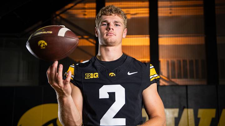 Iowa wide receiver Reece Vander Zee (2) stands for a portrait during Hawkeye football media day, Friday, Aug. 14, 2026, in Iowa City. Iowa wide receiver Reece Vander Zee (2) stands for a portrait during Hawkeye football media day, Friday, Aug. 14, 2026, in Iowa City.