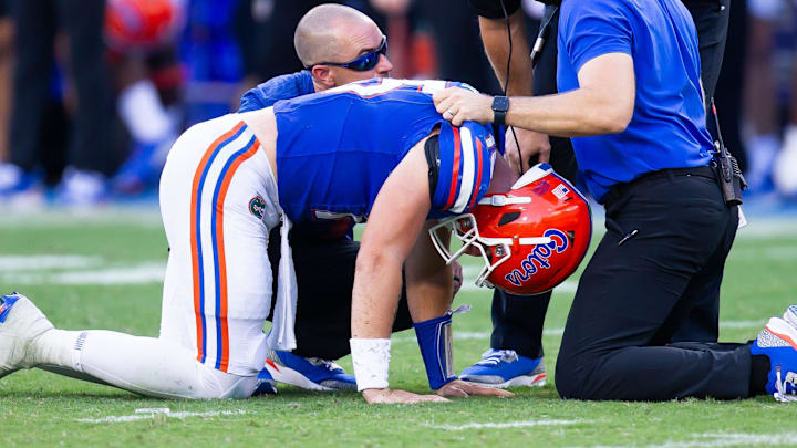 Florida Gators quarterback Graham Mertz is recovering from a concussions suffered Week 1 vs. Miami Florida Gators quarterback Graham Mertz is recovering from a concussions suffered Week 1 vs. Miami