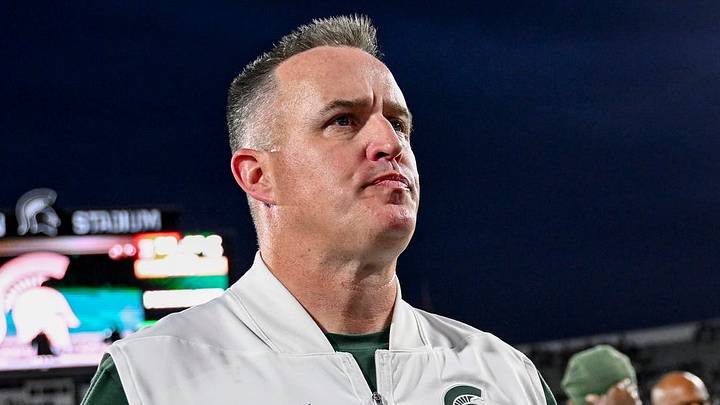Michigan State’s head coach Pat Fitzgerald leaves the field after the Spartans loss to Illinois in overtime on Saturday, Oct. 10, 2026, at Spartan Stadium in East Lansing. Michigan State’s head coach Pat Fitzgerald leaves the field after the Spartans loss to Illinois in overtime on Saturday, Oct. 10, 2026, at Spartan Stadium in East Lansing.