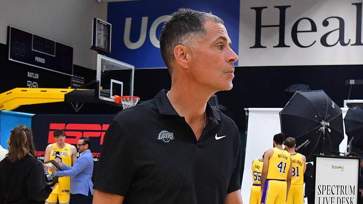 Sep 29, 2025; Los Angeles, CA, USA; Los Angeles Lakers president of basketball operations and general manager Rob Pelinka during media day at UCLA Health Training Center. Mandatory Credit: Gary A. Vasquez-Imagn Images Sep 29, 2025; Los Angeles, CA, USA; Los Angeles Lakers president of basketball operations and general manager Rob Pelinka during media day at UCLA Health Training Center. Mandatory Credit: Gary A. Vasquez-Imagn Images