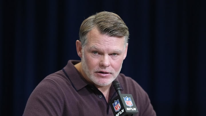 Indianapolis Colts general manager Chris Ballard speaks at the NFL Scouting Combine Indianapolis Colts general manager Chris Ballard speaks at the NFL Scouting Combine